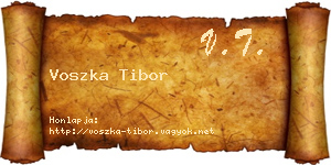 Voszka Tibor névjegykártya